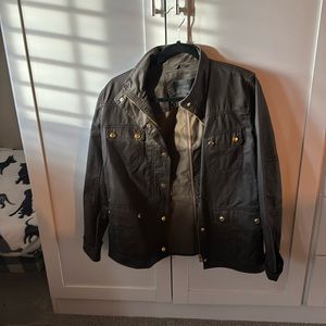 J.Crew waxed barn jacket.